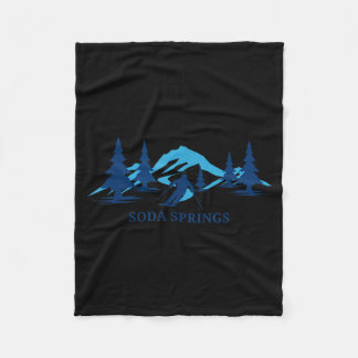 Soda springs california ski resort skiing skier fleece blanket
