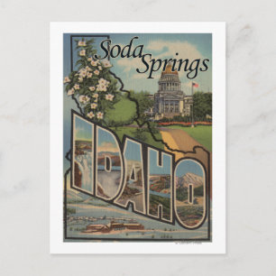 Soda Springs, Idaho - Large Letter Scenes Postcard