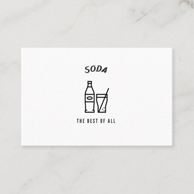 Soda the best of all business card (Front)