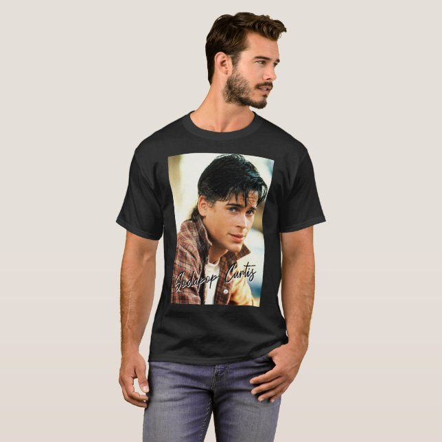 T-Shirt The Outsiders Movie Poster - 100% Coton, Manches Courtes, Noir