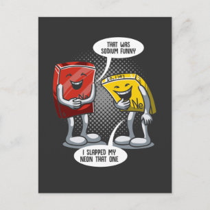Sodium Chemistry Science Joke Chemist Scientist Postcard