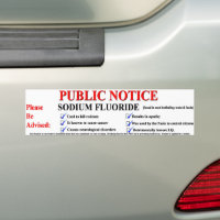 fluoride in water bumper sticker