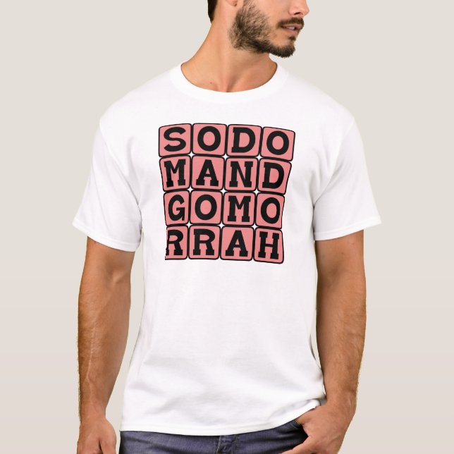 Sodom and Gomorrah, Original Sin Cities T-Shirt (Front)
