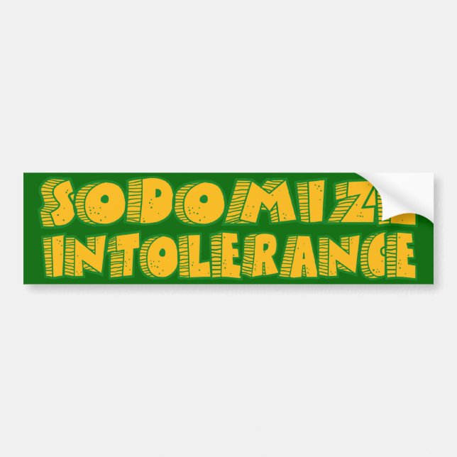 Sodomize Intolerance Bumper Sticker (Front)
