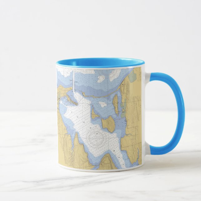 Sodus Bay NY Nautical Harbor Chart Mug (Right)
