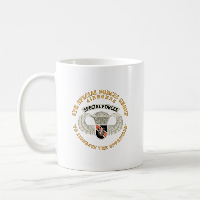 SOF - 5th SFG - Airborne Badge - Vietnam Coffee Mug (Left)