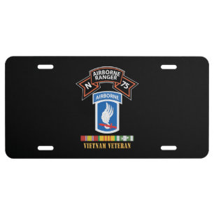 SOF - N Company Scroll - 173rd Airborne Bde - Viet License Plate