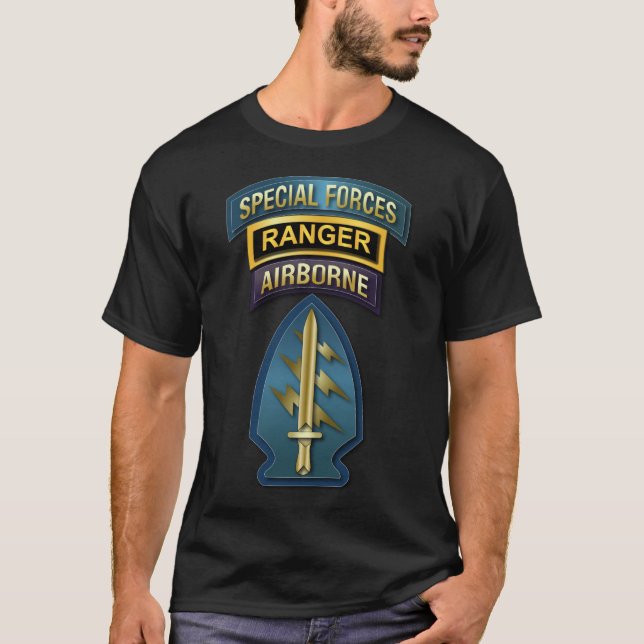 SOF - Special Forces - Ranger -SSI  V1 T-Shirt (Front)