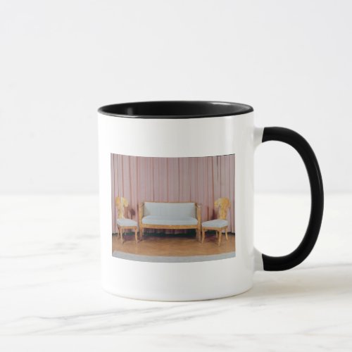 Sofa and two chairs Karelian birch 1810_20 Mug