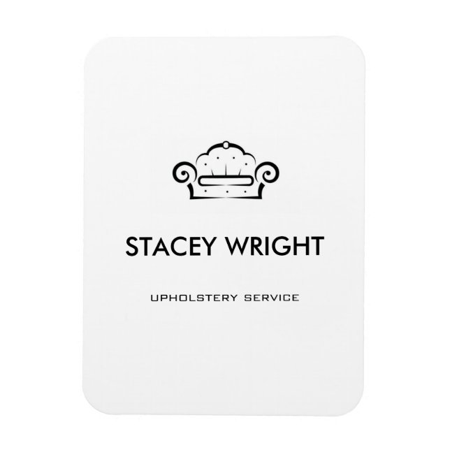 Sofa black silhouette upholstery white magnet (Vertical)