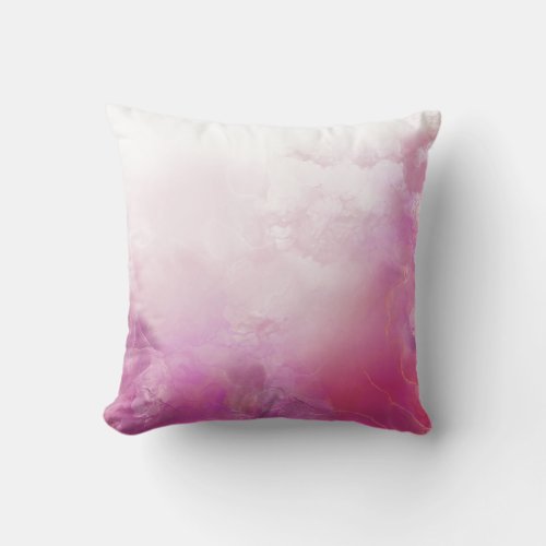 Sofa Chic Pink marble design Throw Pillow