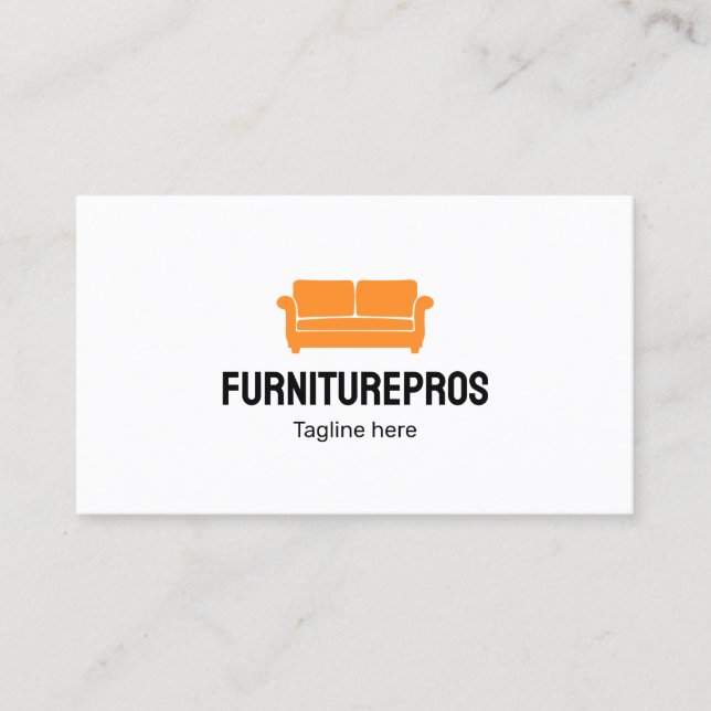  Sofa | Furniture (customizable color) Business Card (Front)