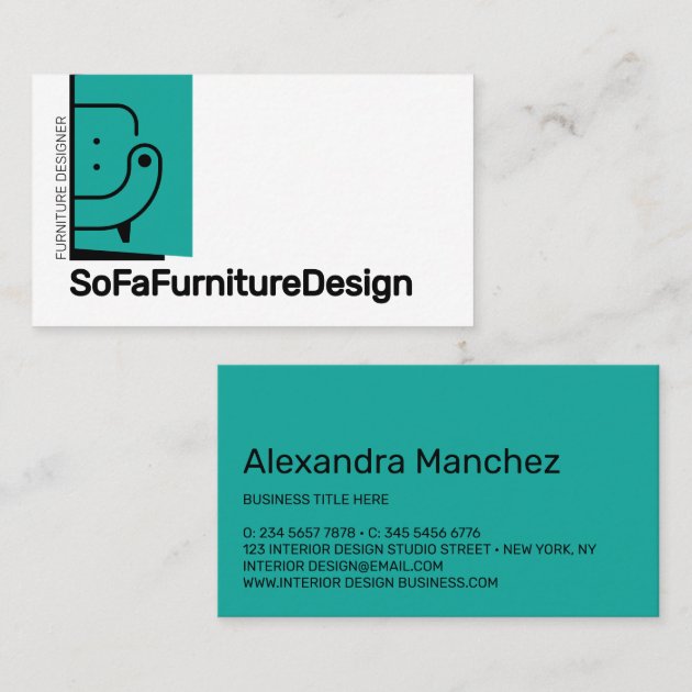 Sofa Interior Design Architect Furniture Business Card