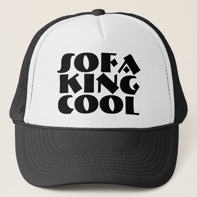 Sofa King Cool funny college fun girls guys men Tr Trucker Hat (Front)