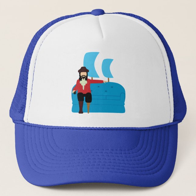 Sofa Pirate Trucker Hat (Front)