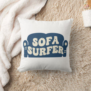 Sofa Surfer Throw Pillow