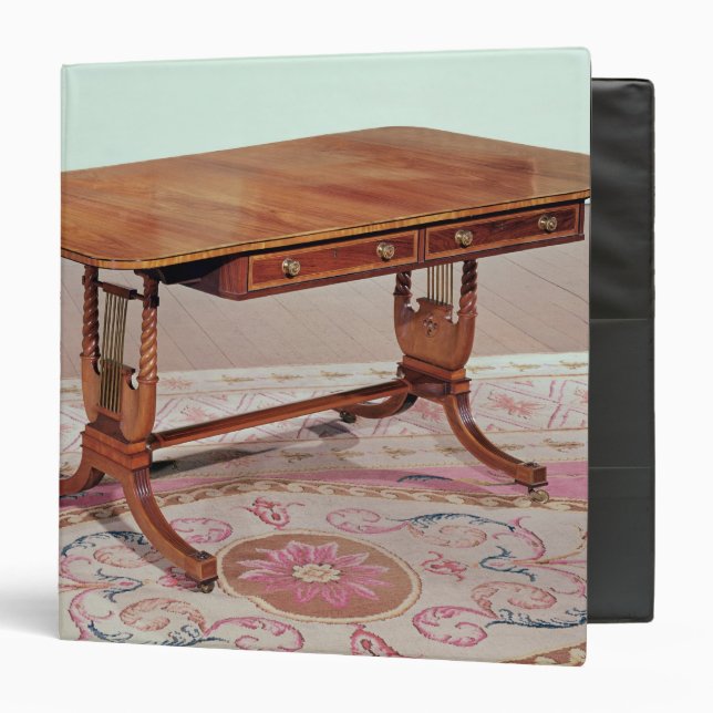 Sofa table with harp legs by Thomas 3 Ring Binder (Front/Inside)