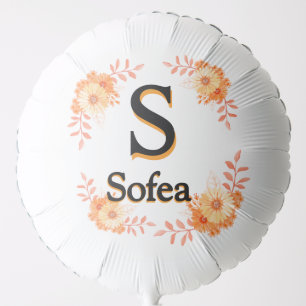 Sofea name gift– Elegant Letter S Balloon