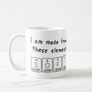 Sofi periodic table name mug