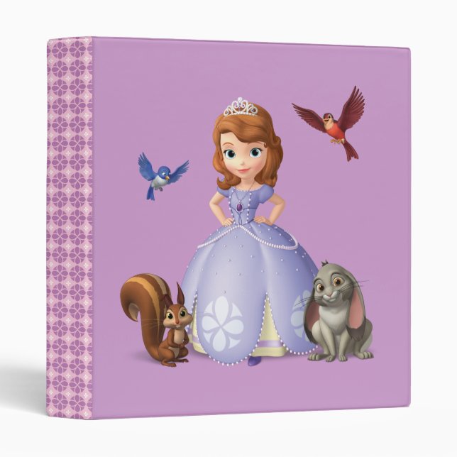 Sofia and Her Animal Friends 3 Ring Binder (Front/Spine)