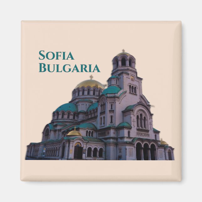Sofia Bulgaria: Alexander Nevsky Cathedral Magnet (Front)