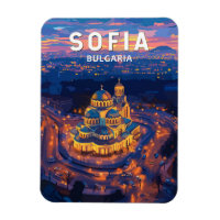 Sofia Bulgaria Illustration Travel Art Vintage