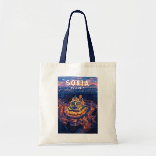 Sofia Bulgaria Illustration Travel Art Vintage Tote Bag