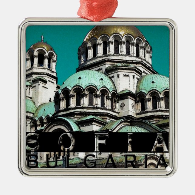 Sofia Bulgaria Souvenir Metal Ornament (Front)