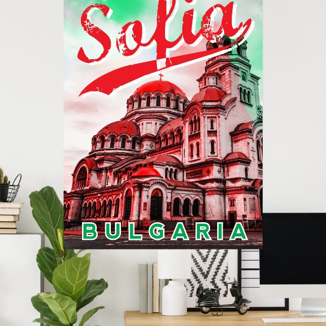 Sofia, Bulgaria, vintage poster | Zazzle