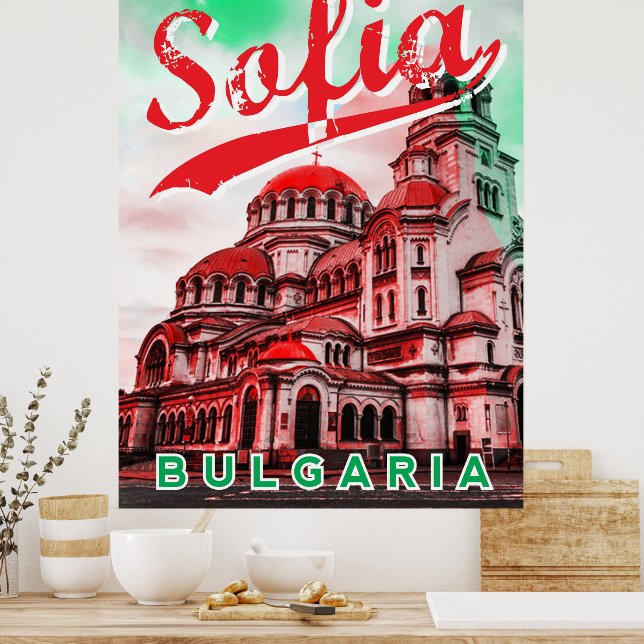 Sofia, Bulgaria, vintage poster | Zazzle