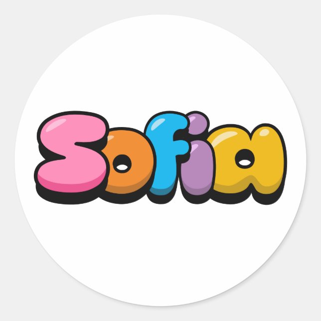 Sofia Classic Round Sticker (Front)