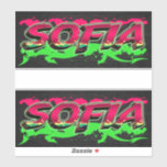 Sofia First Name Graffiti Sticker