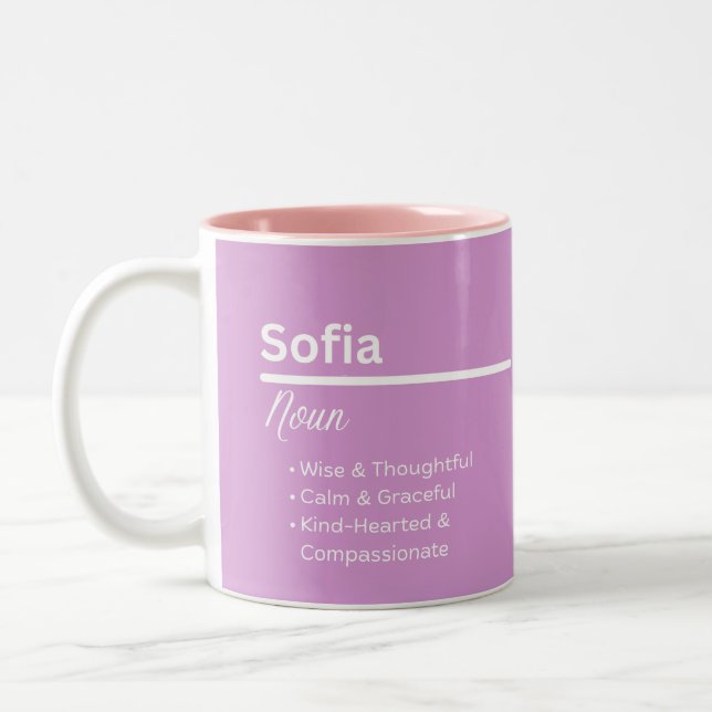 Sofia Girl Name Definition Mug | Personalized Gift (Left)