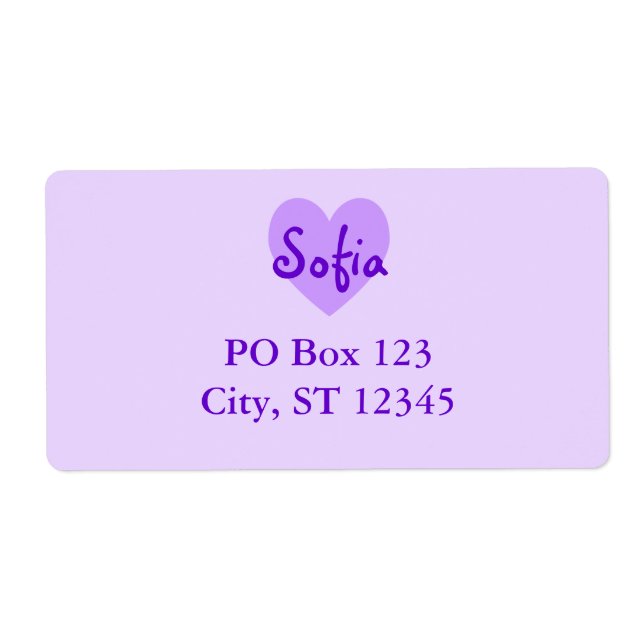 Sofia in Purple Label (Front)