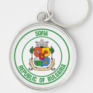 Sofia Round Emblem Keychain