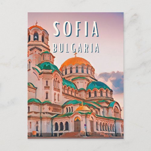Sofia the city of Bulgarian contrasts Postcard