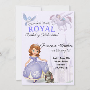 Sofia The First Birthday Invitation