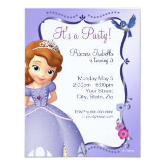 Sofia the First Birthday Invitation