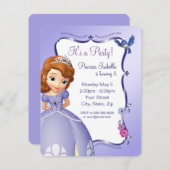 Sofia the First Birthday Invitation (Front/Back)