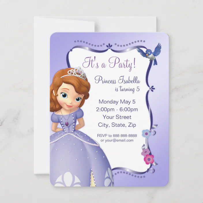 Sofia The First Birthday Invitation Zazzle Com