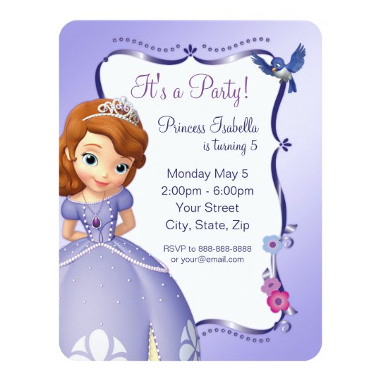 Princess Sofia The First Birthday Invitations 9