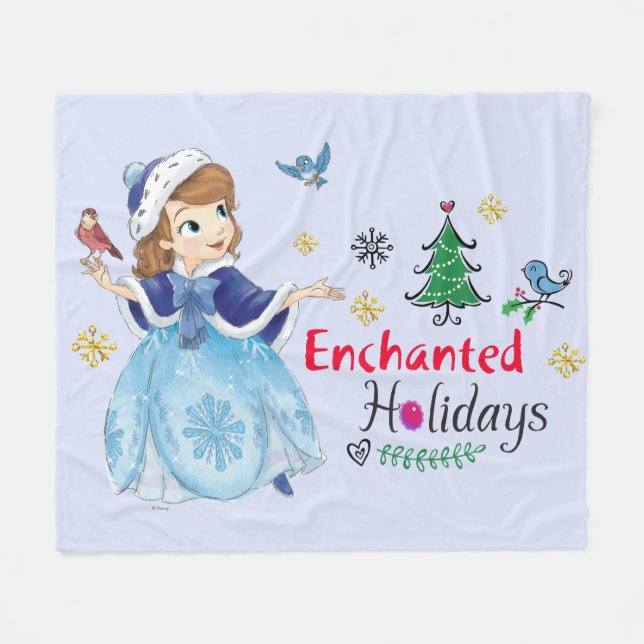 Sofia the First | Enchanted Holidays Fleece Blanket (Front (Horizontal))