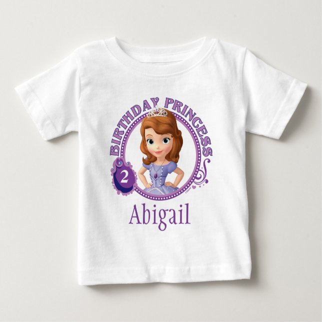 Sofia the First | Personalized Birthday Baby T-Shirt (Front)