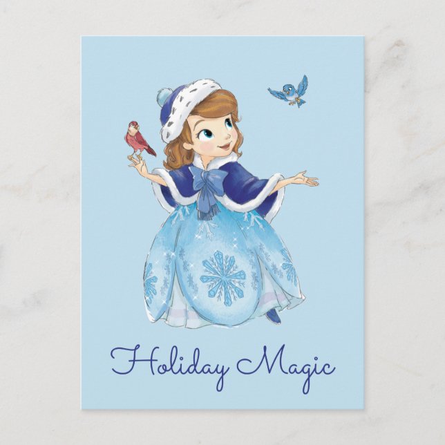 Sofia the First | Sofia The First With Friends Holiday Postcard (Front)
