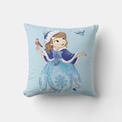 Sofia the First  Sofia The First With Friends Throw Pillow