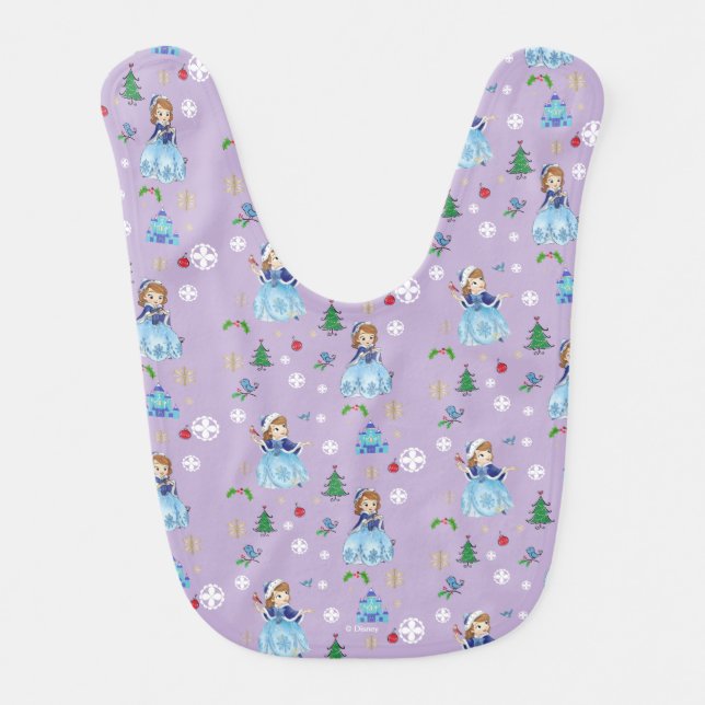 Sofia the First | Sofia's Snowflake Gown Baby Bib (Front)