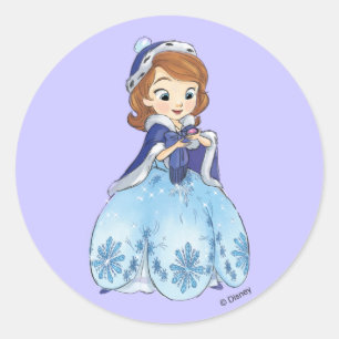 Sofia the First Sofia's Snowflake Gown Classic Round Sticker