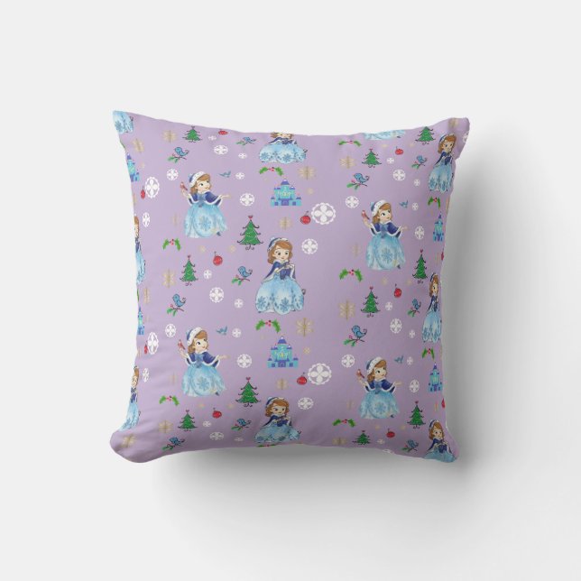 Sofia the First | Sofia's Snowflake Gown Throw Pillow (Front)