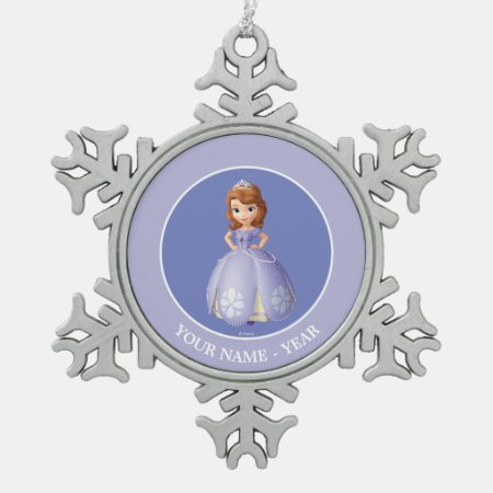 Sofia The First | Standing Add Your Name Snowflake Pewter Christmas Or