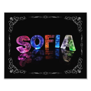 Sofia - The Name Sofia in 3D Lights (Photograph) Photo Print